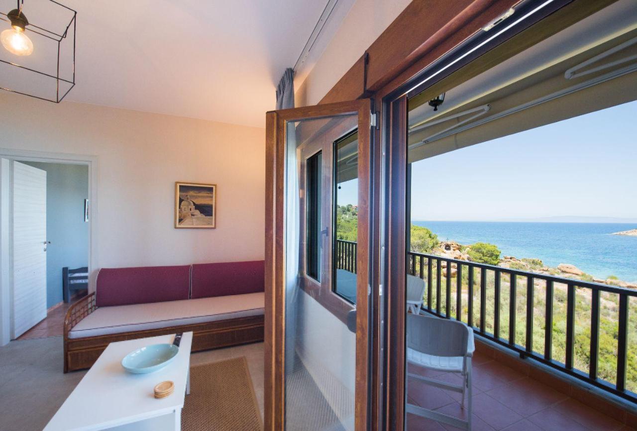 Nereus & Oceanus Beachfront Apartments, Lagonisi Beach #Feelslikehome Ormos Panagias Exterior foto